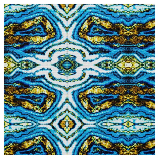 Tela de Geode Azul y Oro (Retal)