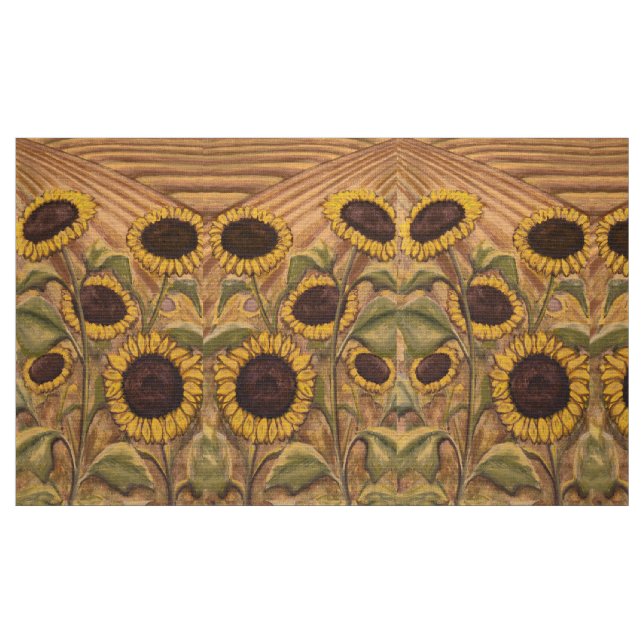 Tela de girasol Tela de girasol Algodón o poli ("Cuarto gordo" (fat quarter))