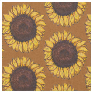 Tela de girasol Tela de girasol Algodón o poli
