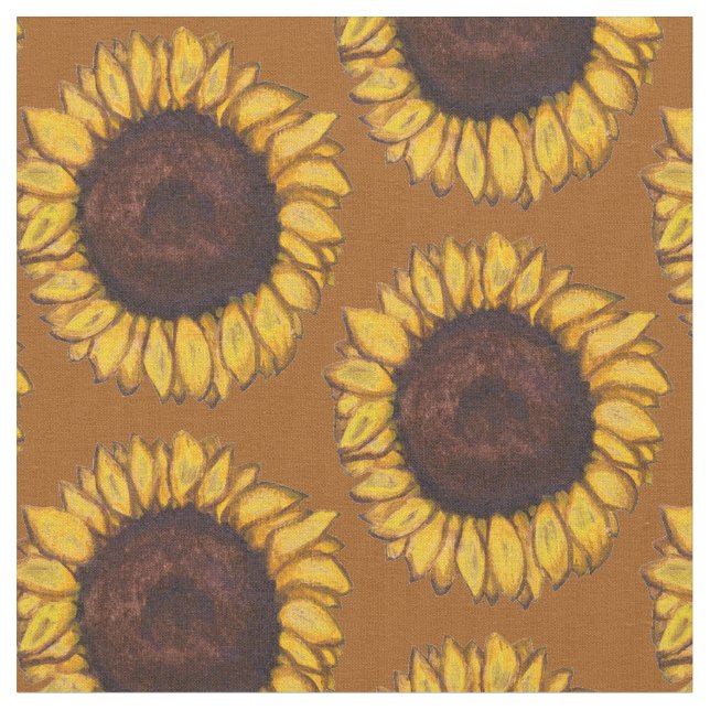 Tela de girasol Tela de girasol Algodón o poli (De cerca)