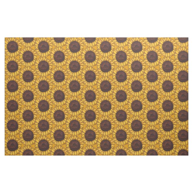 Tela de girasol Tela de girasol Algodón o poli ("Cuarto gordo" (fat quarter))