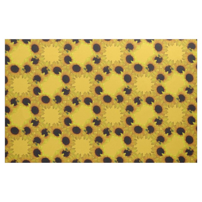 Tela de Girasol Tela de Girasol Algodón o Poliéste ("Cuarto gordo" (fat quarter))