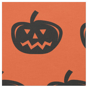 Tela de Halloween con estampado de cabeza de calab