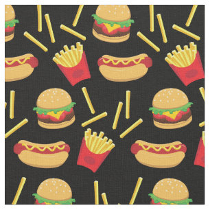 Tela de Hamburguesa Hot Dog Patatas Fritas