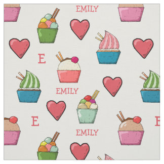 Tela de helado con nombre personalizado y monogram