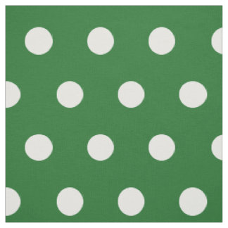 Tela de hobby DIY patrón de polkadot verde y blanc