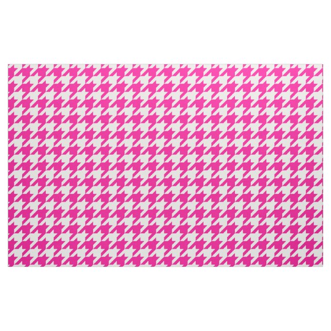 Tela de Houndstooth de las rosas fuertes y del (Yarda)