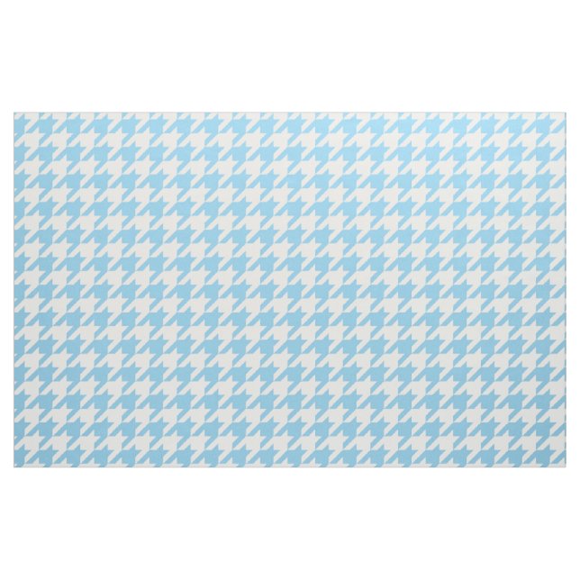 Tela de Houndstooth del azul y del blanco de cielo (Yarda)