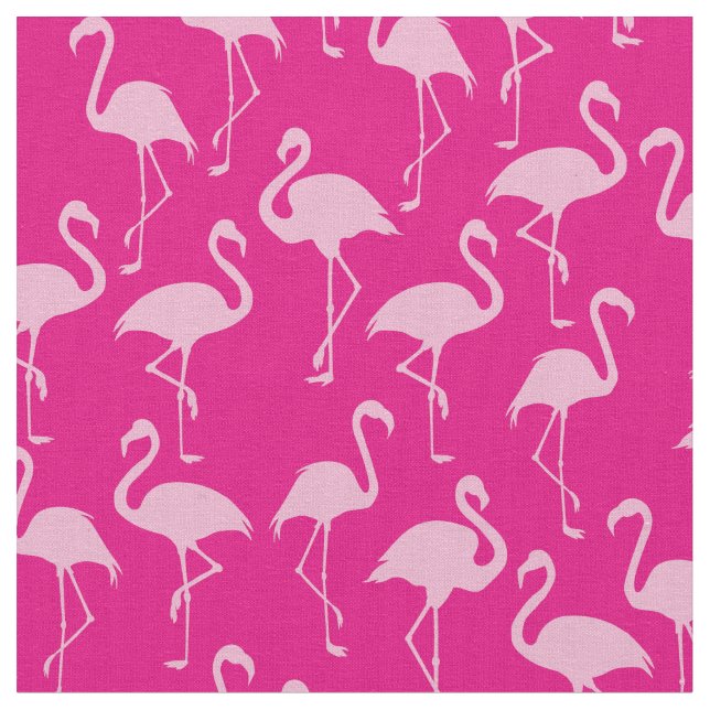 Tela de impresión tropical de flamenco rosa (De cerca)