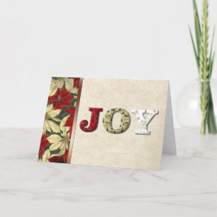 Tela de JOY Navidad Tarjeta de vacaciones