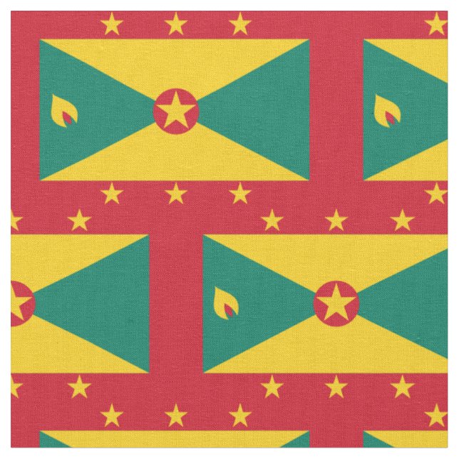 Tela de la bandera de Grenada (De cerca)