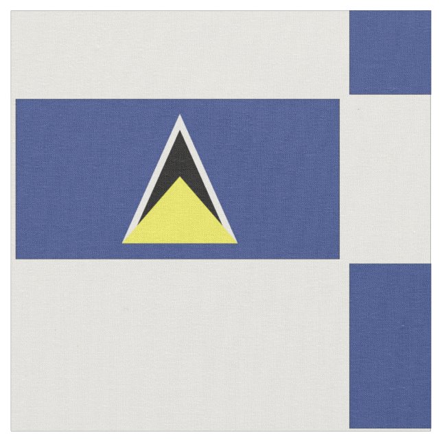 Tela de la bandera de St Lucia (De cerca)