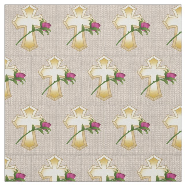 Tela de la Cruz Cristiana Rosa  (Retal)