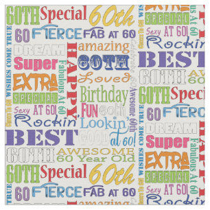 Tela De la fiesta regalos únicos y 60.os de cumpleaño