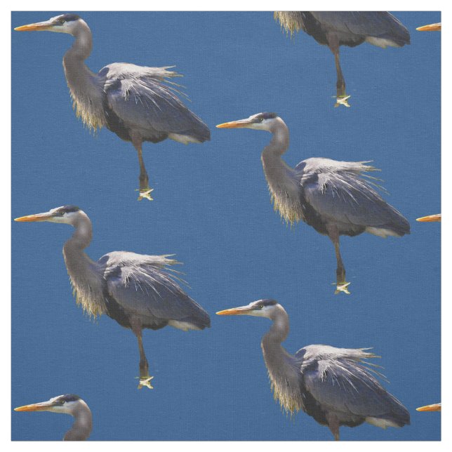 Tela de la garza de gran azul (Retal)