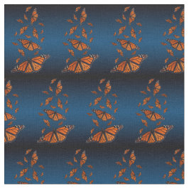 Tela de la mariposa de monarca (luz/azul marino)