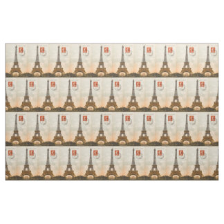 Tela de la postal de la torre Eiffel del vintage