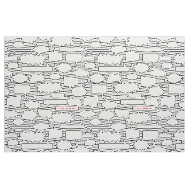 Tela de las burbujas de la charla del cómic ("Cuarto gordo" (fat quarter))