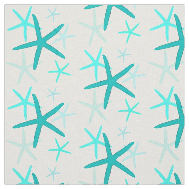 Tela de las estrellas de mar de la turquesa (Retal)