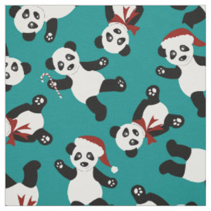 Tela de las pandas de Santa