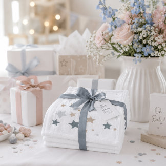 Tela de lavado de algodón blanco suave con estrell