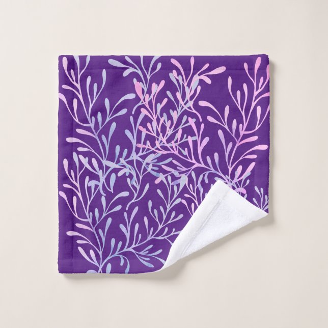 tela de lavado de diseño de algas moradas (Toallita)