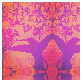 Tela de lavanda y colibrí Naranja