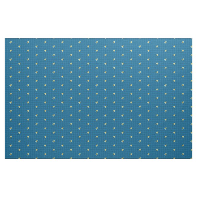 Tela de lunares azules con acento dorado ("Cuarto gordo" (fat quarter))