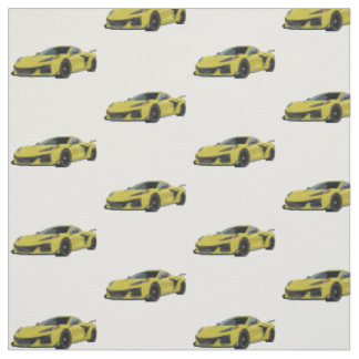Tela de mano de coche deportivo amarillo C8 Corvet