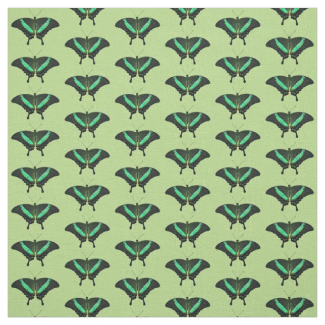 Tela de Mariposa Swallowtail Esmeralda (Verde) (Retal)