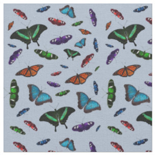 Tela de Mariposas (Azul Claro)
