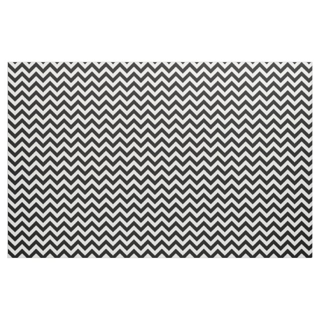 Tela de moda blanca negra del modelo de Chevron ("Cuarto gordo" (fat quarter))