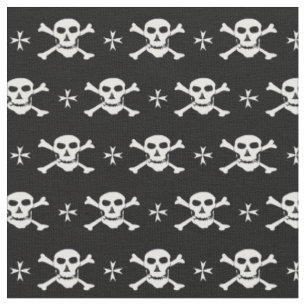 Tela de moda de cráneo y cruz - Piratas / Hallowee