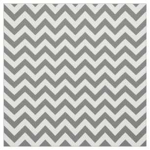 Tela de moda del modelo de Chevron del blanco gris