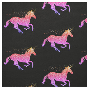 Tela de moda del unicornio rosado prismático