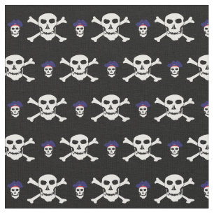 Tela de moda Skull & Captain - Piratas/Halloween