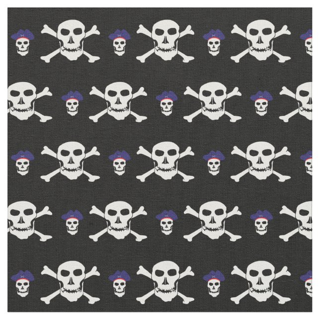 Tela de moda Skull & Captain - Piratas/Halloween (De cerca)