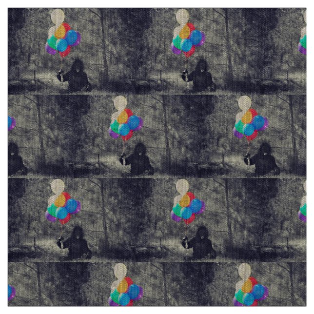 tela de mono de globos de cumpleaños (Retal)