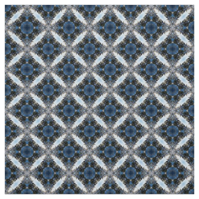 Tela de muebles azul blanco Glitch2 (Retal)