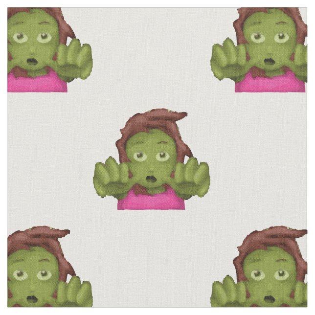 tela de mujer zombie de emoji (De cerca)