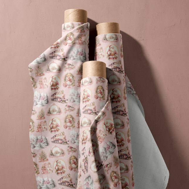 Tela de Navidad de época rosada victoriana (Subido por el creador)