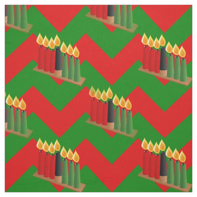tela de navidades de navidad chevron kwanzaa (Retal)