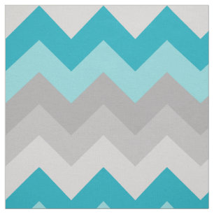 Tela de Ombre de Chevron gris gris azul turquesa V