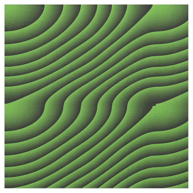 Tela de onda verde hipnótica (De cerca)