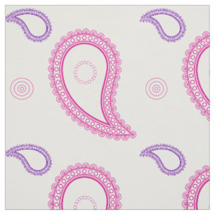 Tela De Paisley Rosa Y Púrpura
