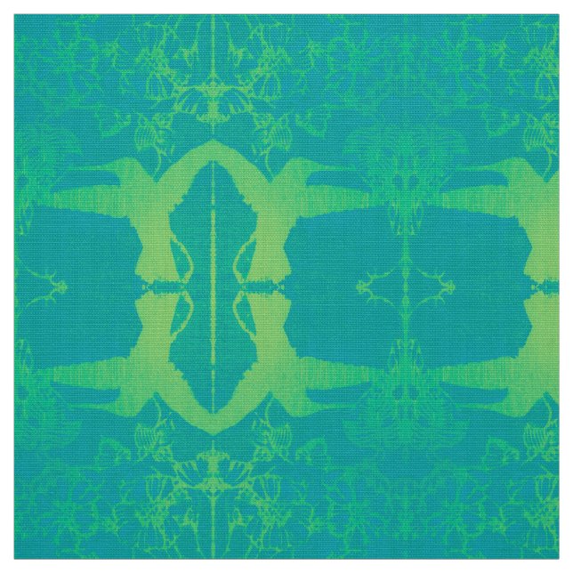 Tela de pájaros carpinteros verde lima (Retal)