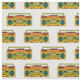 tela de patrón de boombox retro