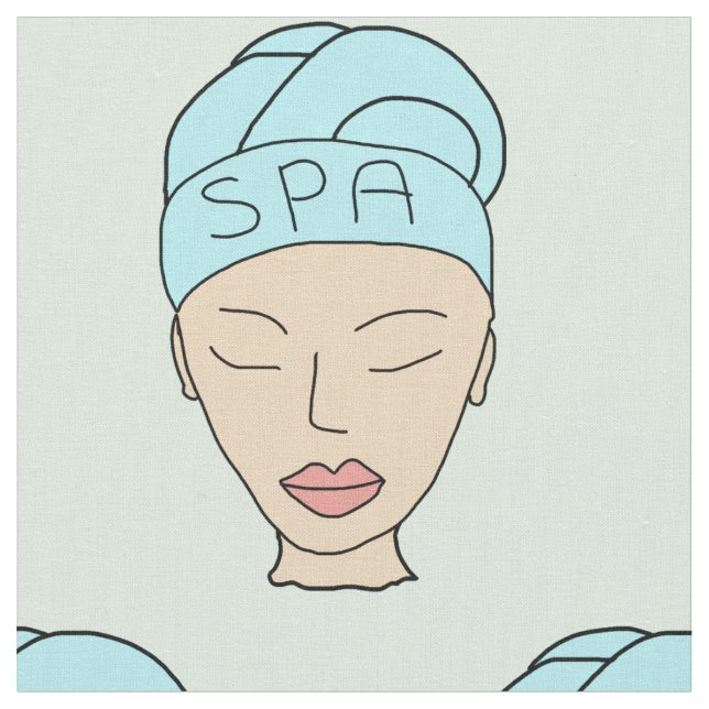 tela de patrón de cara de spa (De cerca)