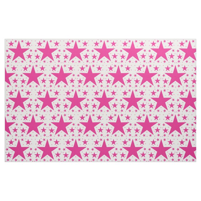 Tela de patrón de colección de superestrellas rosa ("Cuarto gordo" (fat quarter))