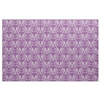 Tela de patrón de Damasco parisino morado blanco